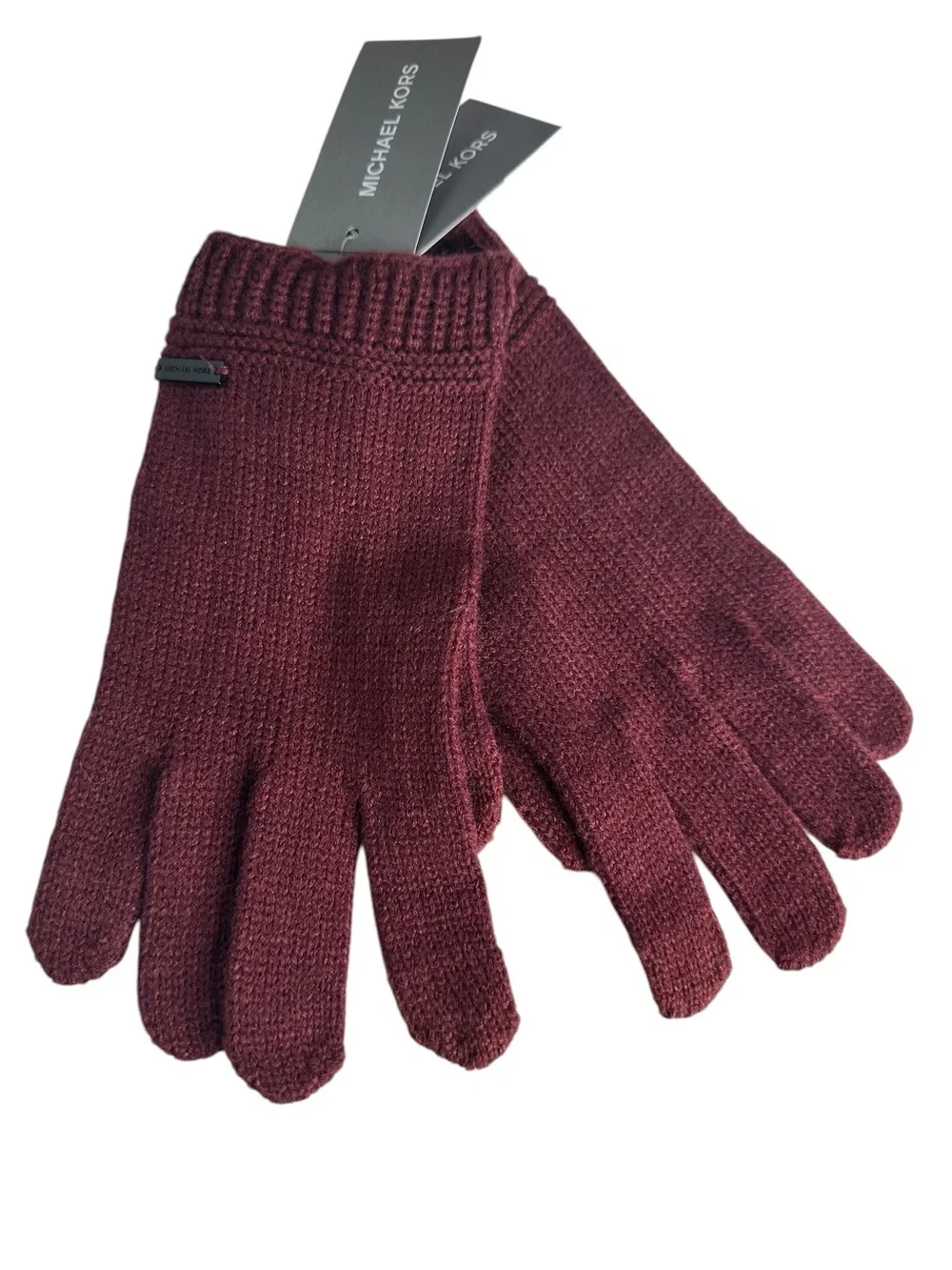 Michael Kors Burgundy Tech Touch Knit Gloves OS NWT
